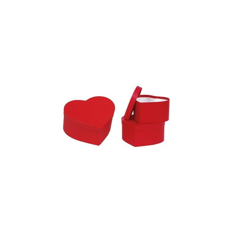 SCATOLA CUORE 21x21x10cm ROSSO