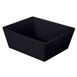 VASSOIO GRANDE ALTO 39x30x13cm ONDA NERO PORTATA 12kg