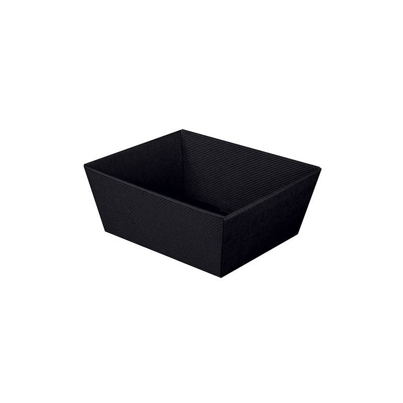 VASSOIO GRANDE ALTO 39x30x13cm ONDA NERO PORTATA 12kg