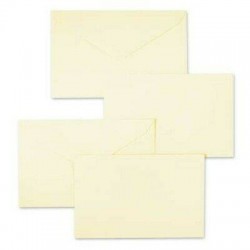 BIGLIETTI + BUSTA 7,5x11cm BRISTOL AVORIO 100pz