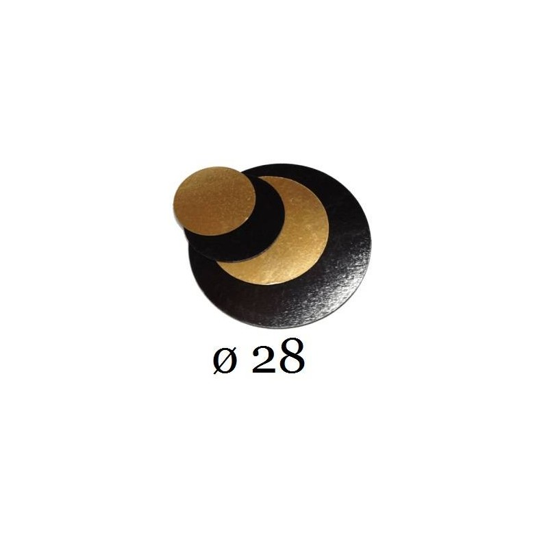 DISCO CARTONE LISCIO ORO ø28 2 PEZZI