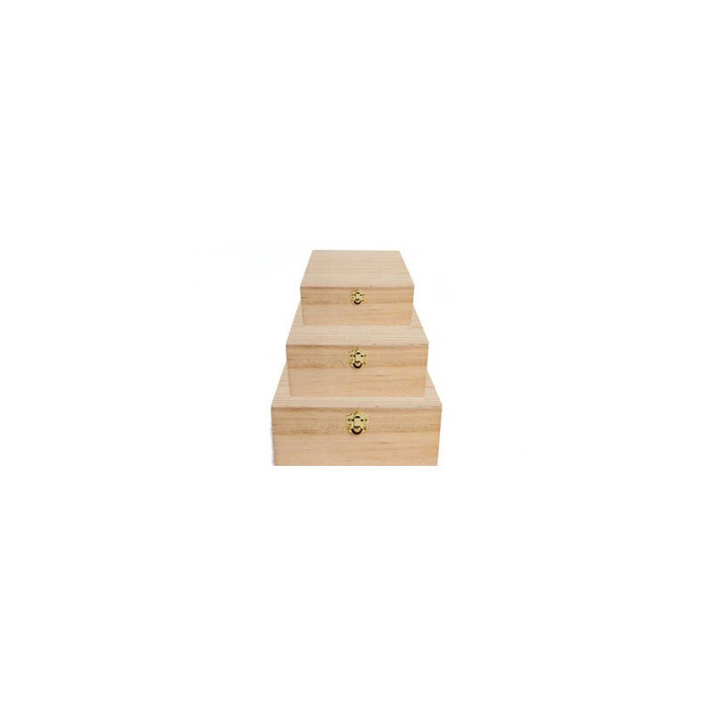 SCATOLA SCRIGNO IN LEGNO 20x20x8,5cm 1/3