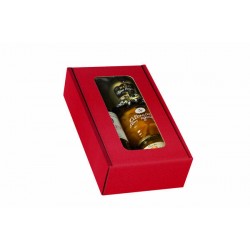 CANTINETTA 2 BOTTIGLIE C/FINESTRA 20x33,5x9 ONDA ROSSA