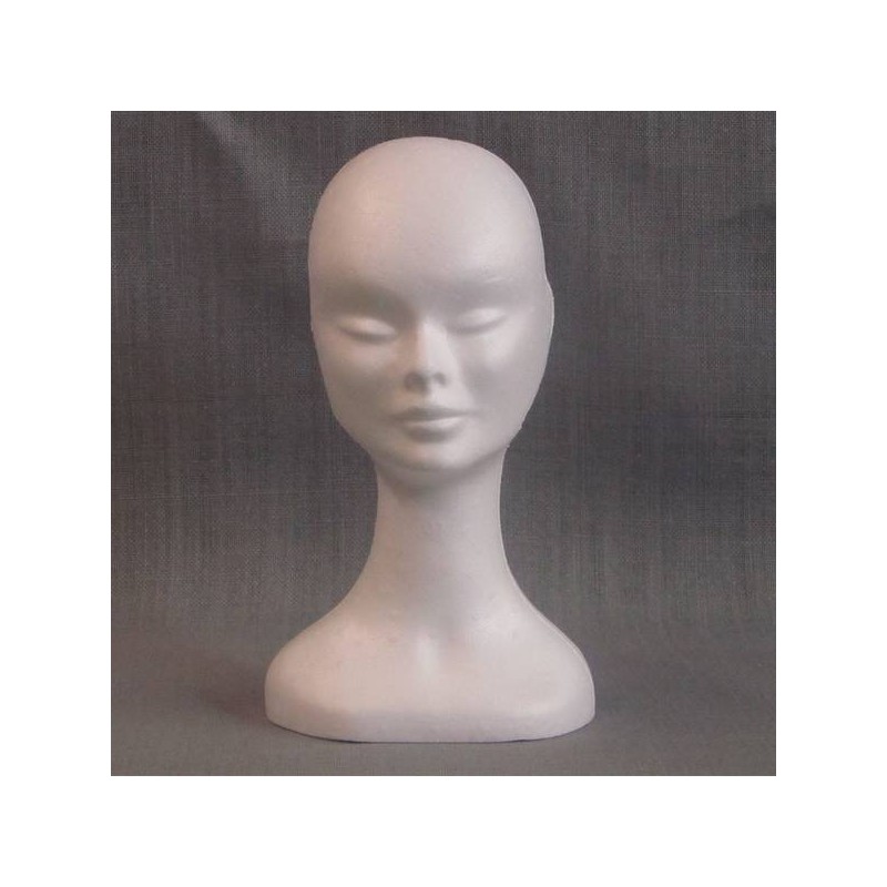 TESTA DONNA POLISTIROLO 20x20x35 BIANCA