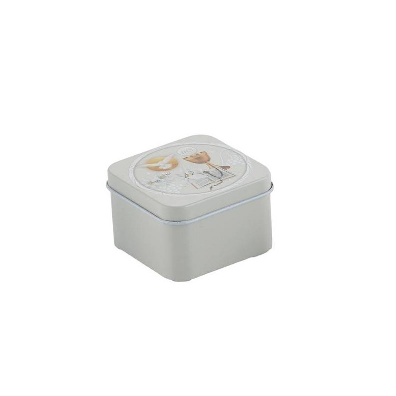 SCATOLA LATTA 6x6x4cm COMUNIONE 6pz