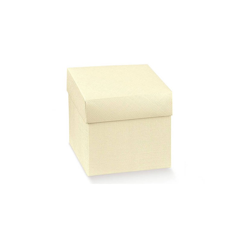 SCATOLA F/COP SETA AVORIO 25x25x10cm