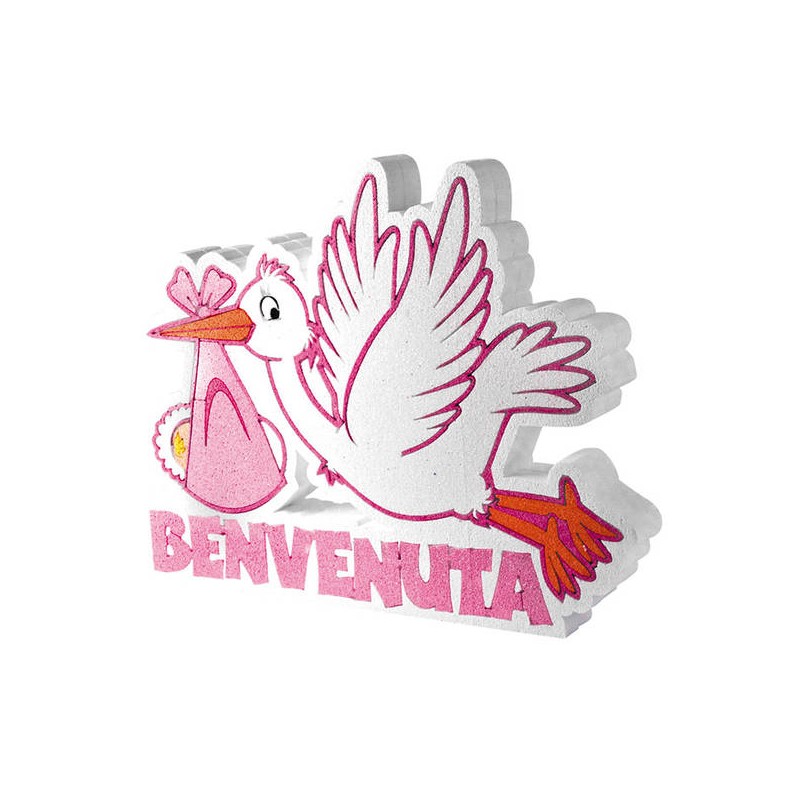 SCRITTA IN POLISTIROLO BENVENUTA 38x29x5cm