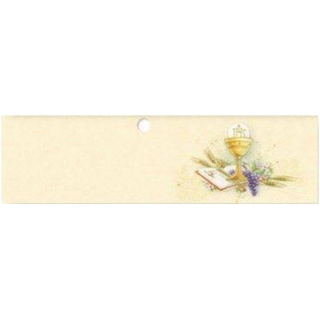 BIGLIETTINO BOMBONIERA 45x25mm COMUNIONE 20pz 12485C