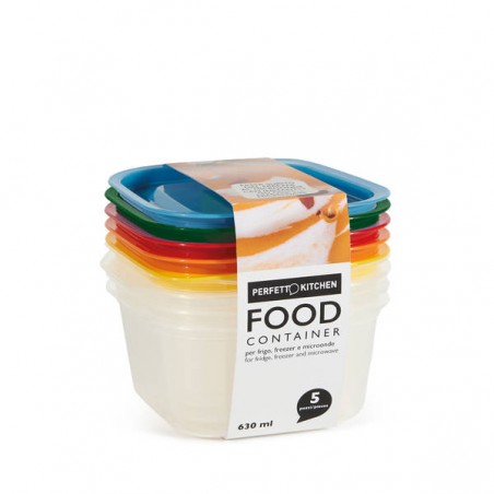 CONTENITORE ALIMENTARE 15x13,7x6,9 630ml 5pz