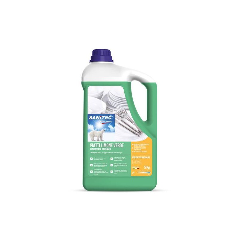DETERSIVO PIATTI 12% WASHUP LIMONE VERDE 5lt SANITEC