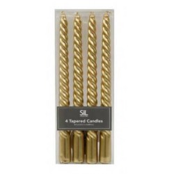 CANDELA STELO TWIST ORO 4pz