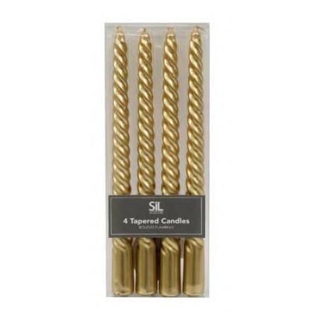 CANDELA STELO TWIST ORO 4pz