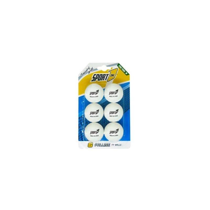 PALLINE PING PONG 6pz BIANCHE