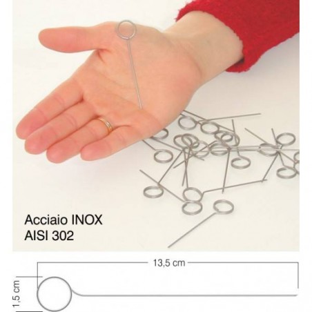 SPILLONI ACCIAIO AISI 13,5cm 25pz