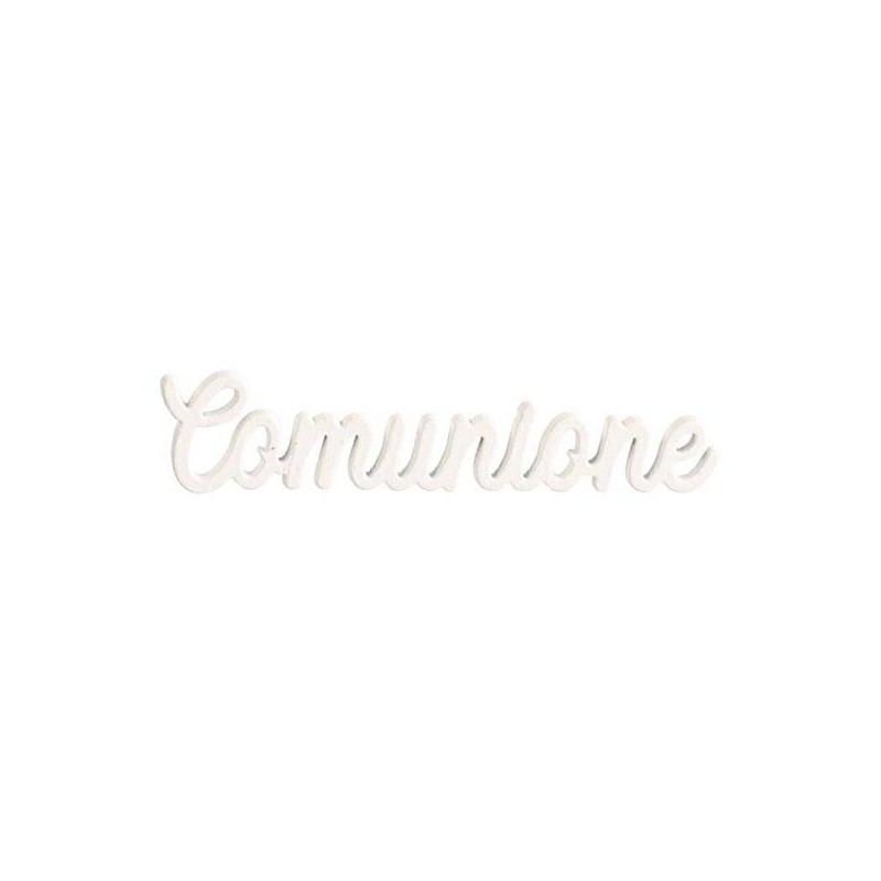 SCRITTA DECO COMUNIONE BIANCO 5cm 12pz