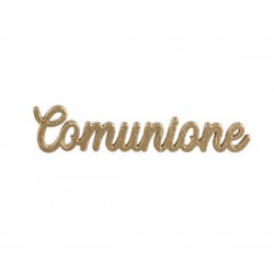 SCRITTA DECO COMUNIONE 5cm ORO 12pz