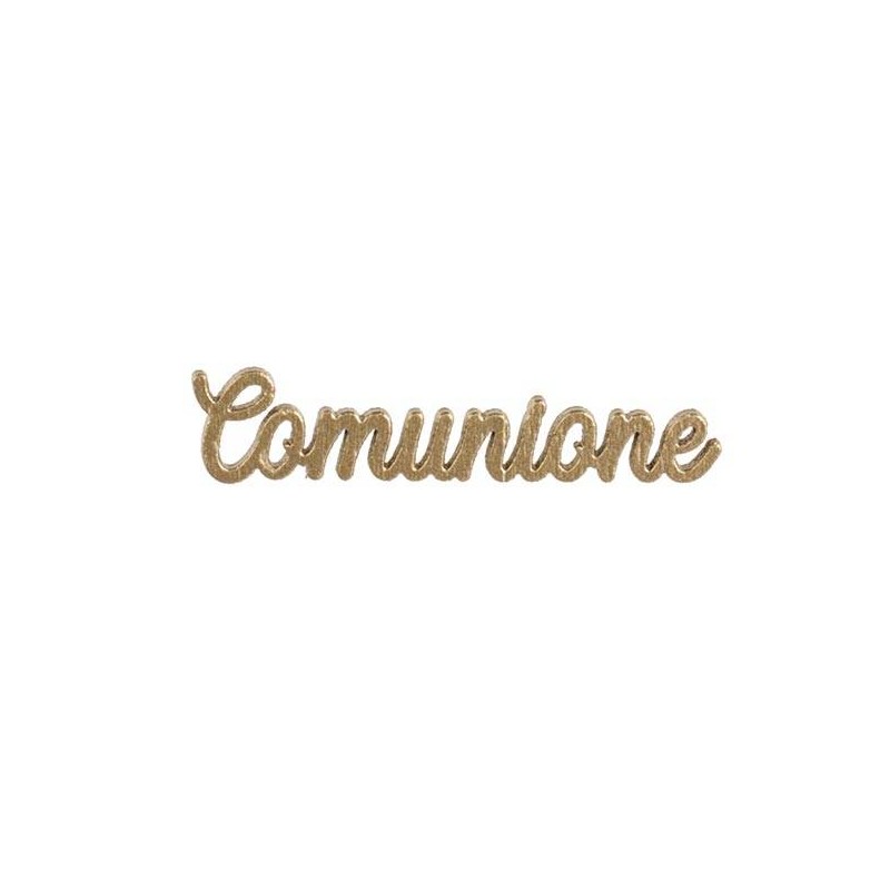 SCRITTA DECO COMUNIONE 5cm ORO 12pz