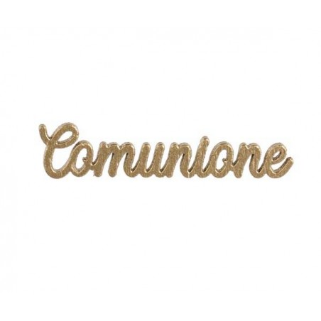 SCRITTA DECO COMUNIONE 5cm ORO 12pz