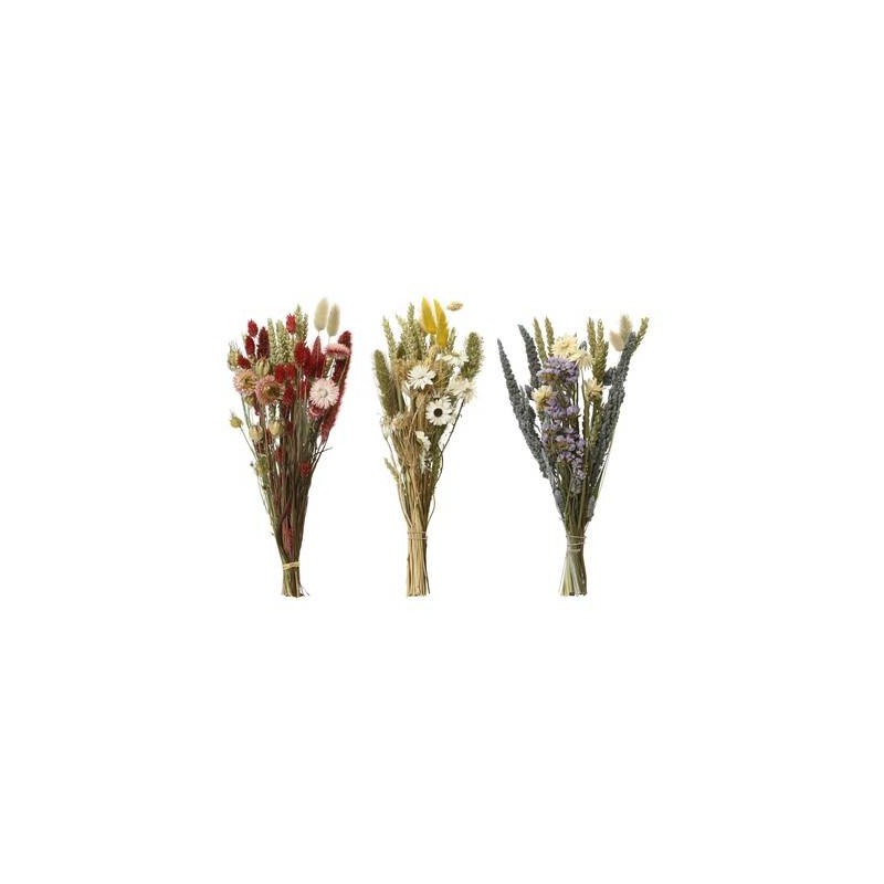 BOUQUET DI FIORI SECCHI SU STELO ASS.TI