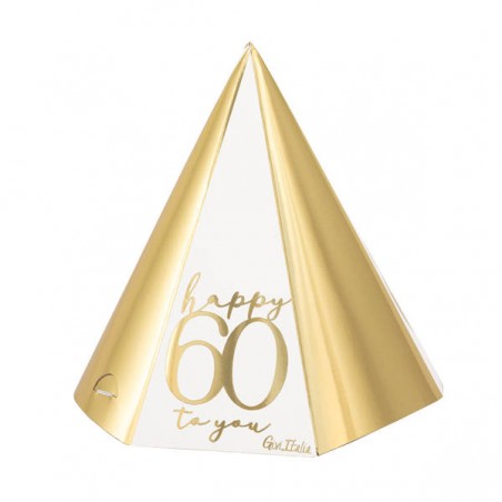CAPPELLINO HAPPY 60 BIANCO/ORO 4pz