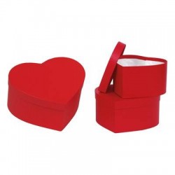 SCATOLA CUORE 24.5x24,5x12cm ROSSO