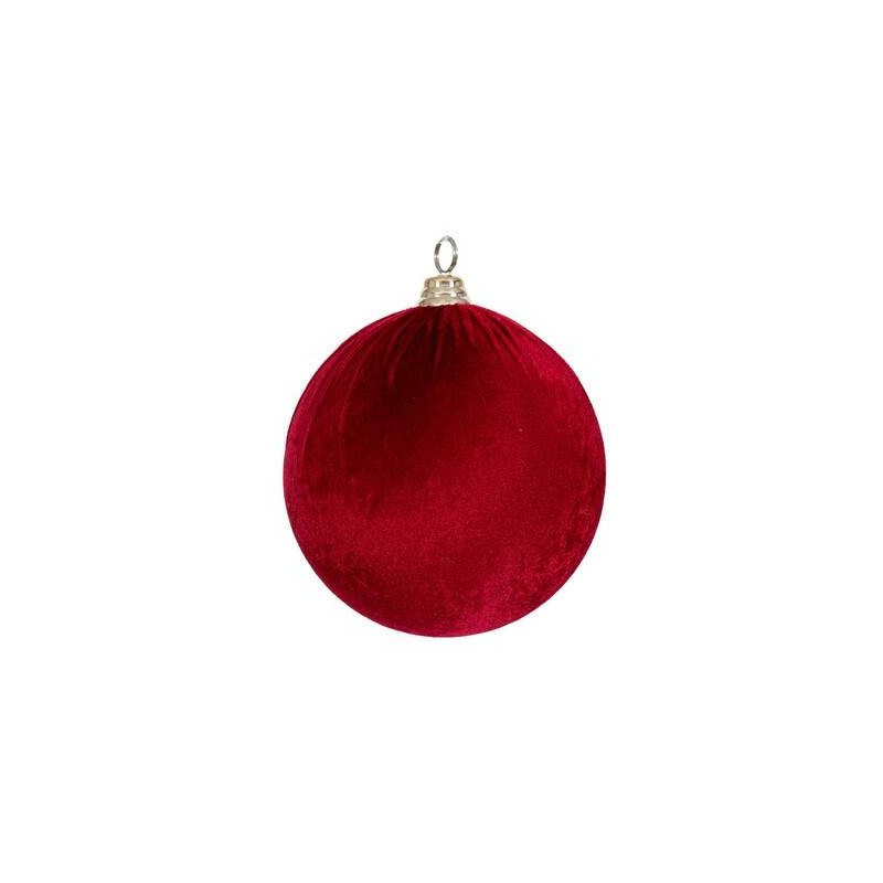 PALLA DI NATALE IN VELLUTO ø25cm BURGUNDY 1pz