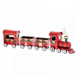 TRENINO IN METALLO 125x17x38,5cm ROSSO
