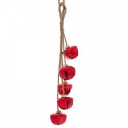 CAMPANELLE DA APPENDERE ROSSE 5pz