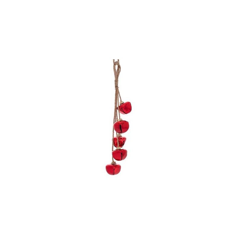 CAMPANELLE DA APPENDERE ROSSE 5pz