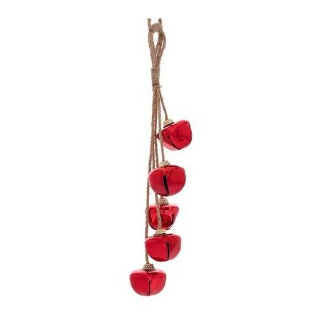 CAMPANELLE DA APPENDERE ROSSE 5pz