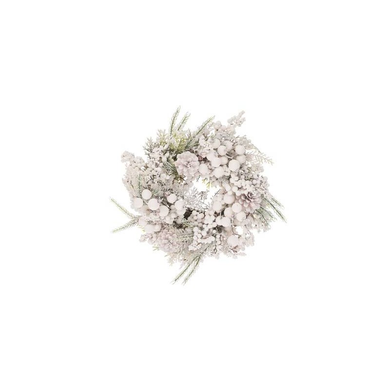 GHIRLANDA ø30cm GHIACCIO BIANCO