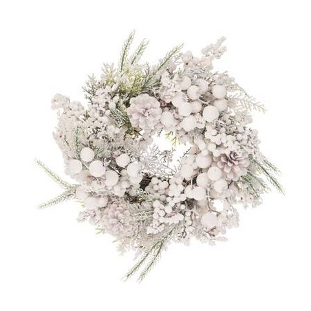 GHIRLANDA ø30cm GHIACCIO BIANCO