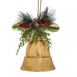 CAMPANA IN METALLO C/ DECORO PICKS 18x18x20cm