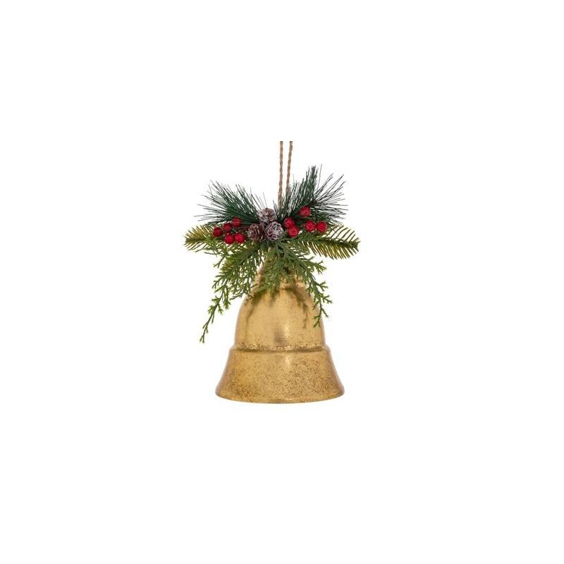CAMPANA IN METALLO C/ DECORO PICKS 18x18x20cm