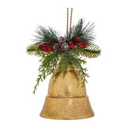 CAMPANA IN METALLO C/ DECORO PICKS 18x18x20cm
