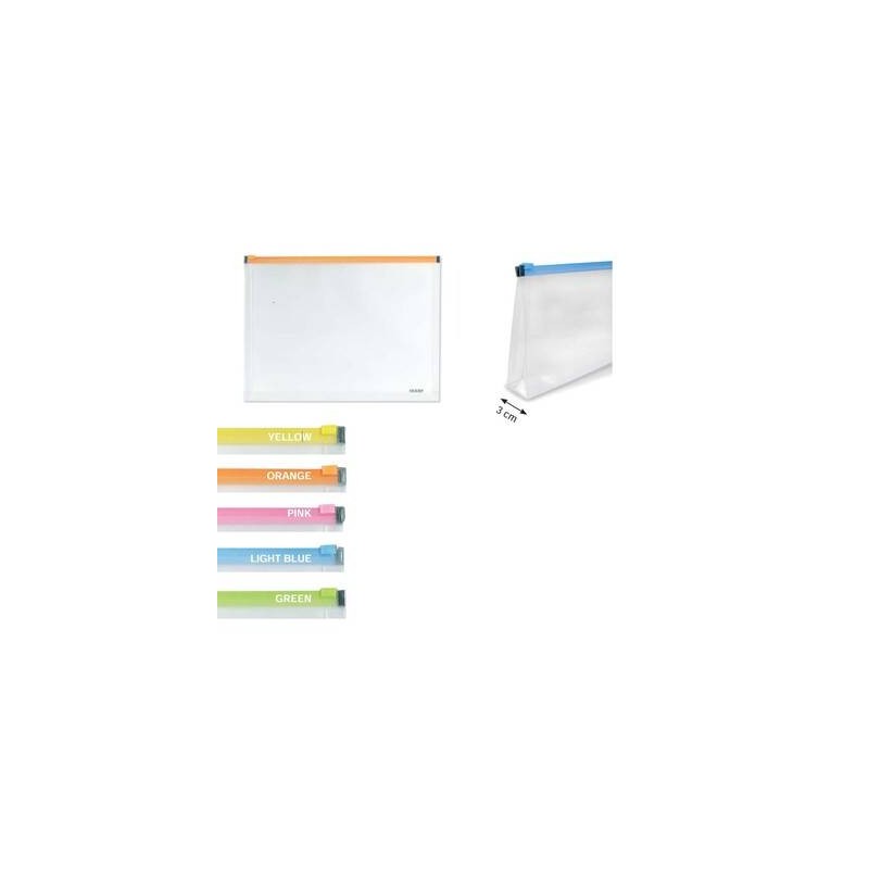 BUSTA C/ SOFFIETTO F.TO A4 34,5+3x25,5cm TRASCOLOR