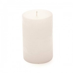 MOCCOLO TONDO CERA BIANCO 8x15cm RUSTICO