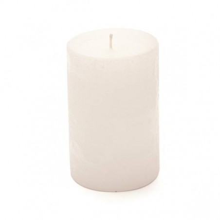 MOCCOLO TONDO CERA BIANCO 8x15cm RUSTICO