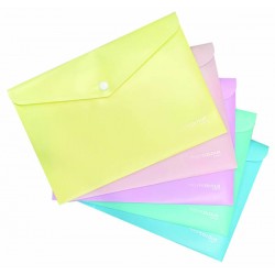 BUSTE C/BOTTONE A4 33x23,8cm 5pz KEEP COLOUR PASTEL ARDA