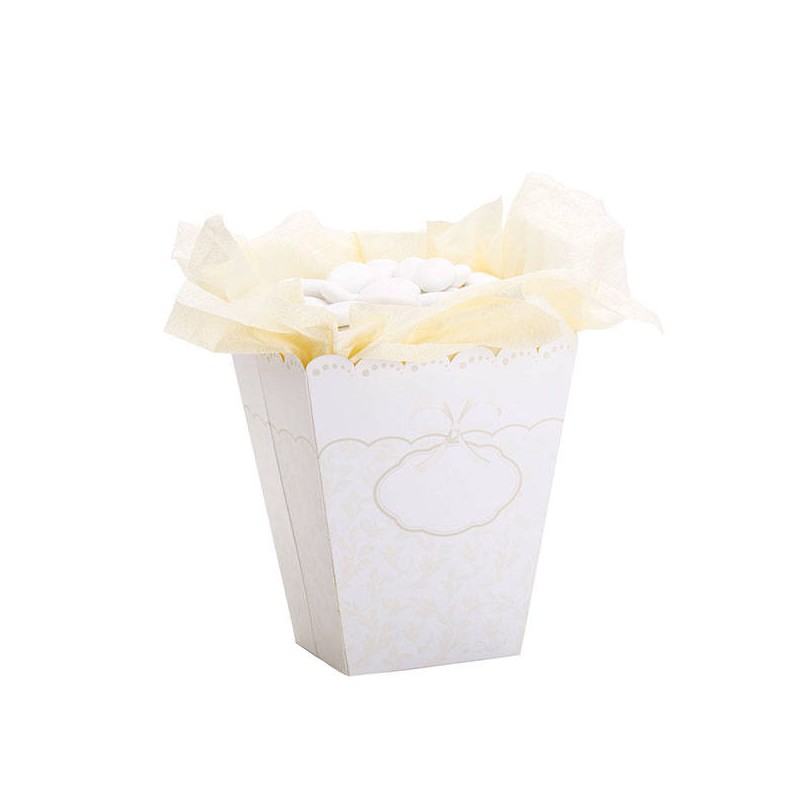 PARTY BOX AVORIO 6,5x8x15cm 4pz