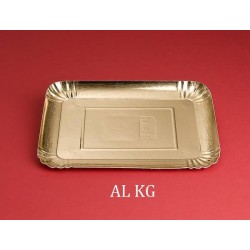 VASSOI CARTONE ORO RETTANGOLARI 1=1S 16x12cm 5kg