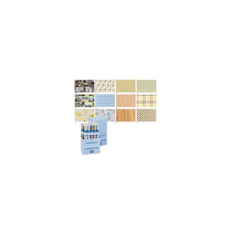 CARTA PER CASSETTI REX 58 THERMOPLAST LAVABILE mt 5x0,50cm ass.ti
