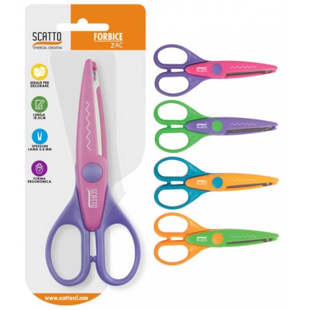 FORBICE ZIG ZAG IN BLISTER SCATTO