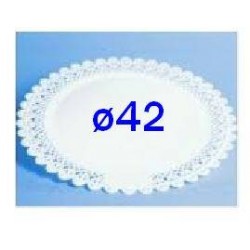 VASSOIO TRINATO BIANCO ø42 V.T.