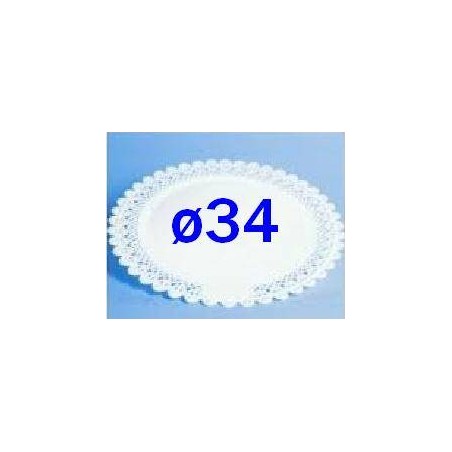 VASSOIO TRINATO BIANCO ø34 N.T.