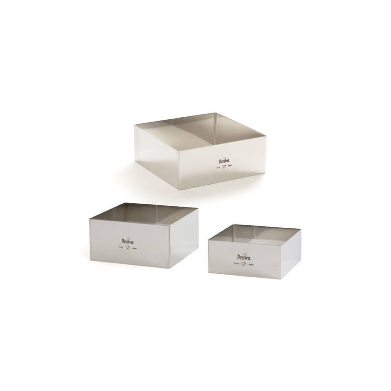 QUADRATO INOX 24x24x4,5cm