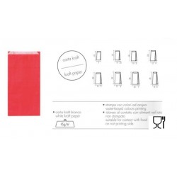 BUSTE REGALO CARTA SEALING ROSSO-723 8+2,5x16cm 100pz PER ALIMENTI