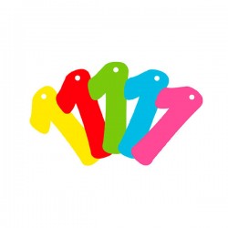 NUMERI 1 IN CARTA 12cm C/FILO 10pz