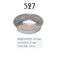 TEGLIA ALLUMINIO TORTINA PICCOLA BASSA 527 150pz CUKI