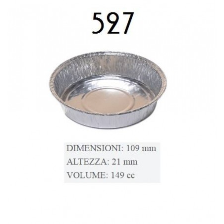 TEGLIA ALLUMINIO TORTINA PICCOLA BASSA 527 150pz CUKI